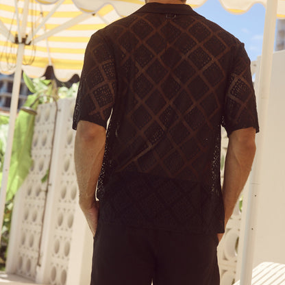 Camisa Informal Hombre – Manga Corta con Solapa