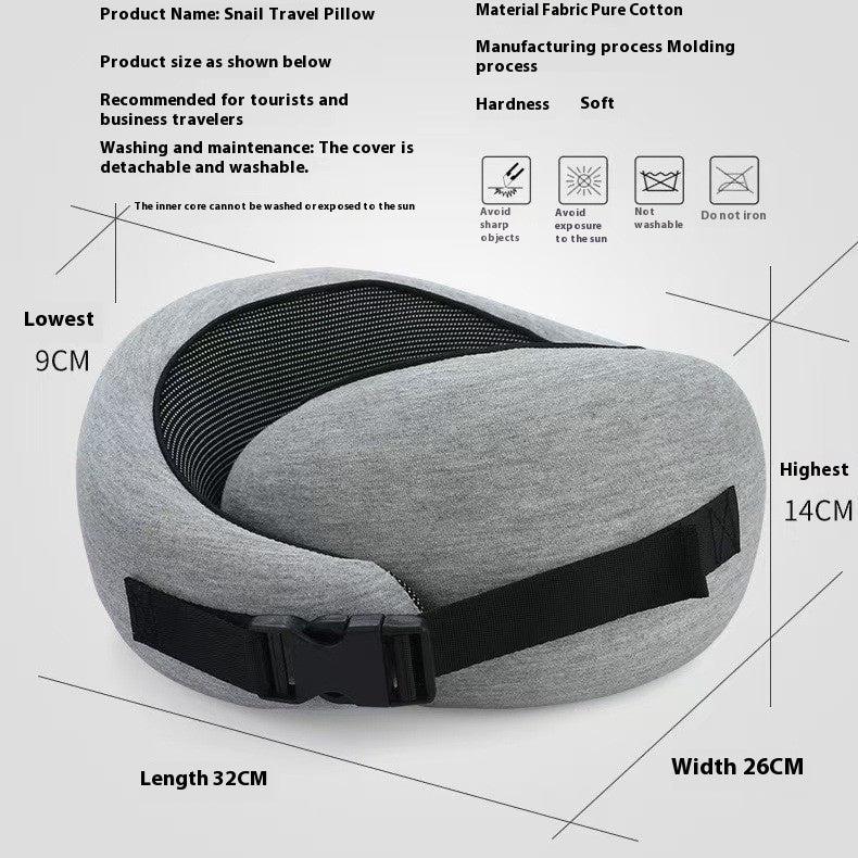 Almohada Cervical de Viaje de Espuma Viscoelástica – Soporte Ergonómico